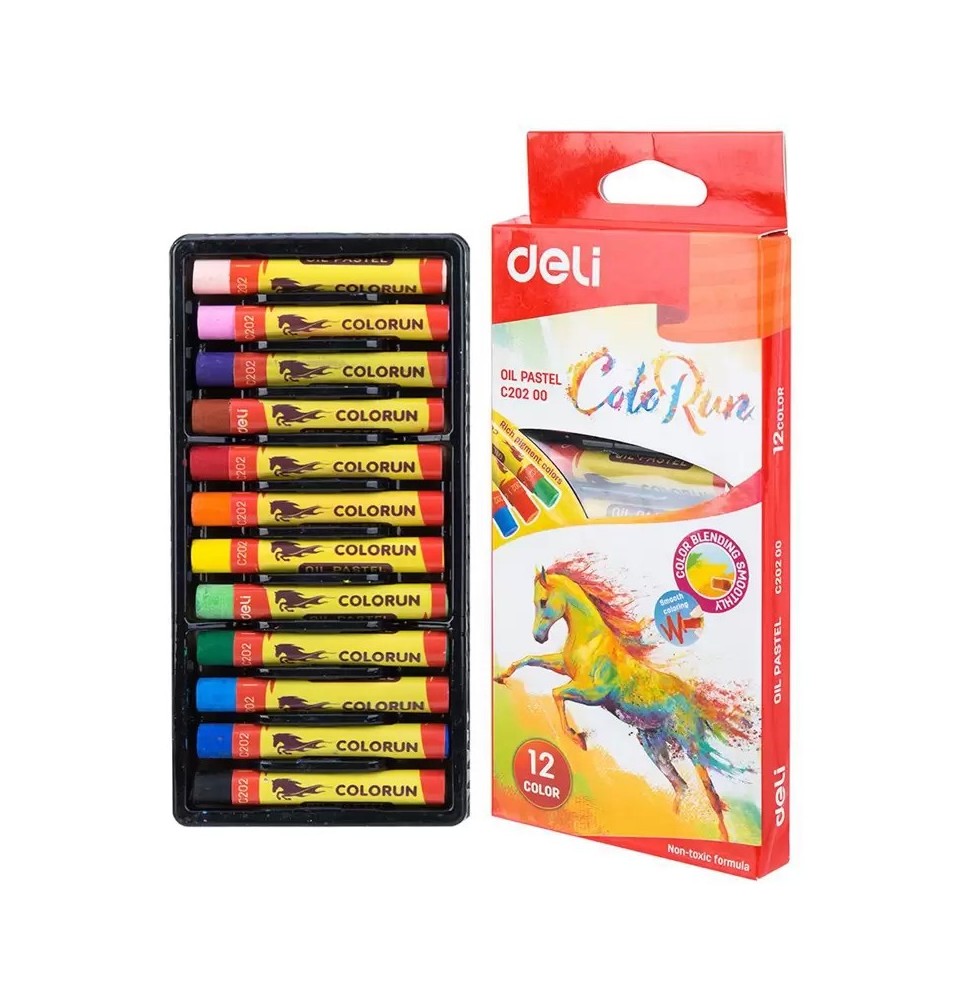 Deli Oil Pastels 12pcs Pck