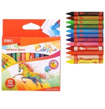 Deli Pigments Colors 12 Wax Crayons 1Pck