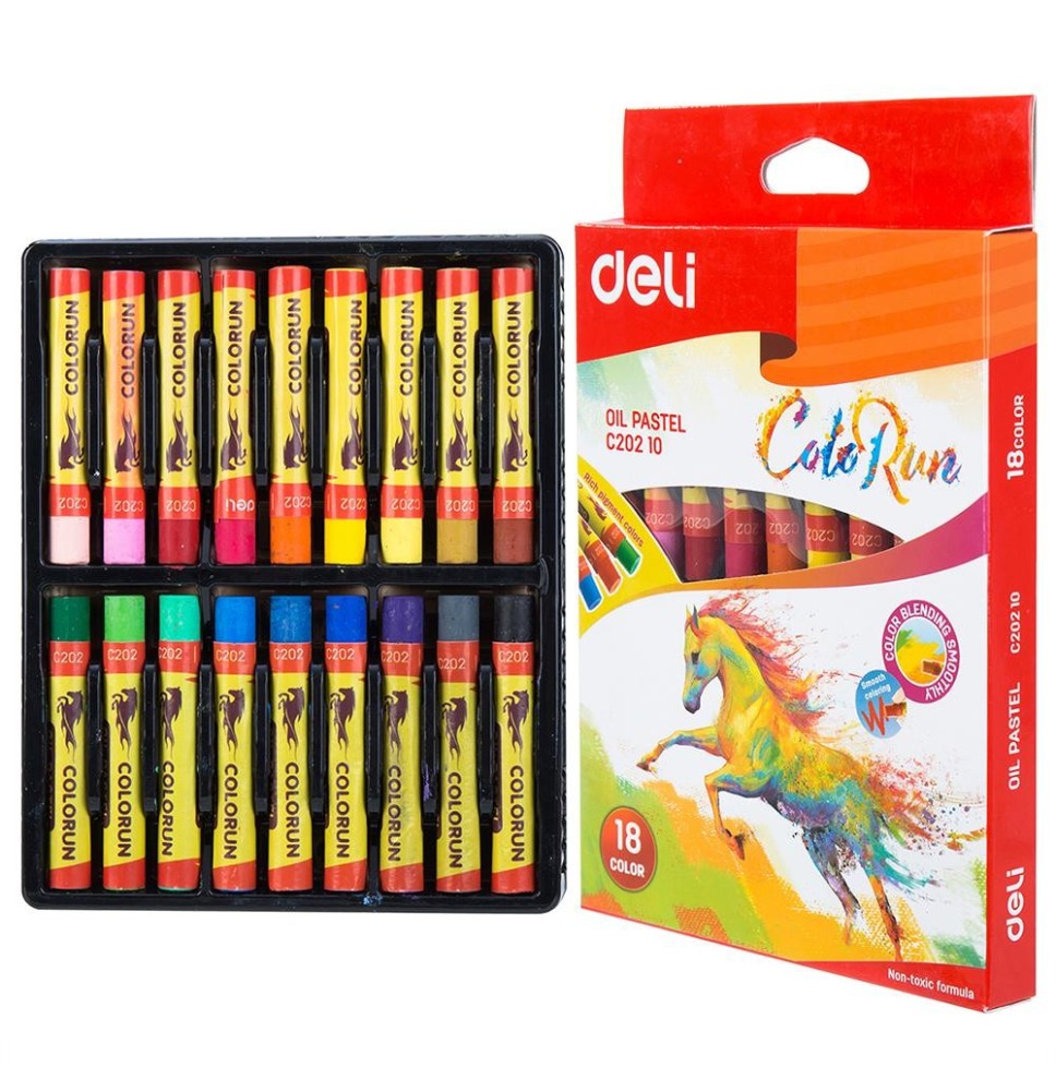 Deli Oil Pastels 18Pcs 1Pck