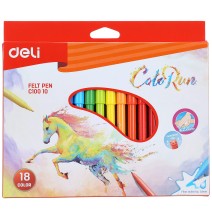 Deli Colorun Felt Pen 18Pcs 1Pck