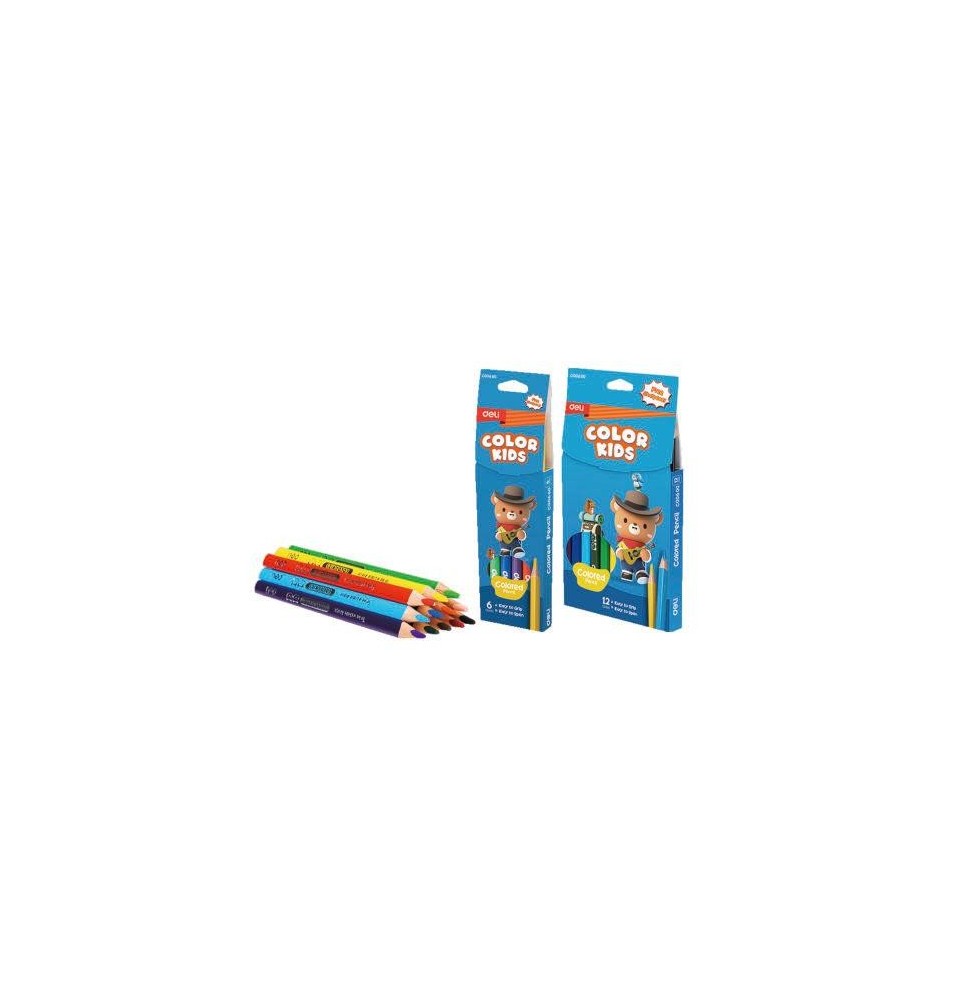 Deli Jumbo Color Pencils 12Pc 1Pck