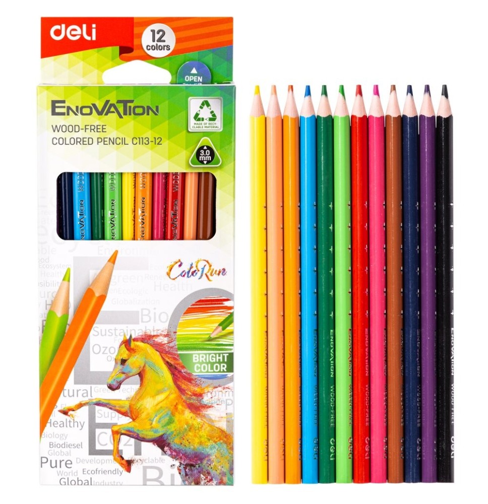 Deli Enovetion Color Pencil 12Pc 1Pck