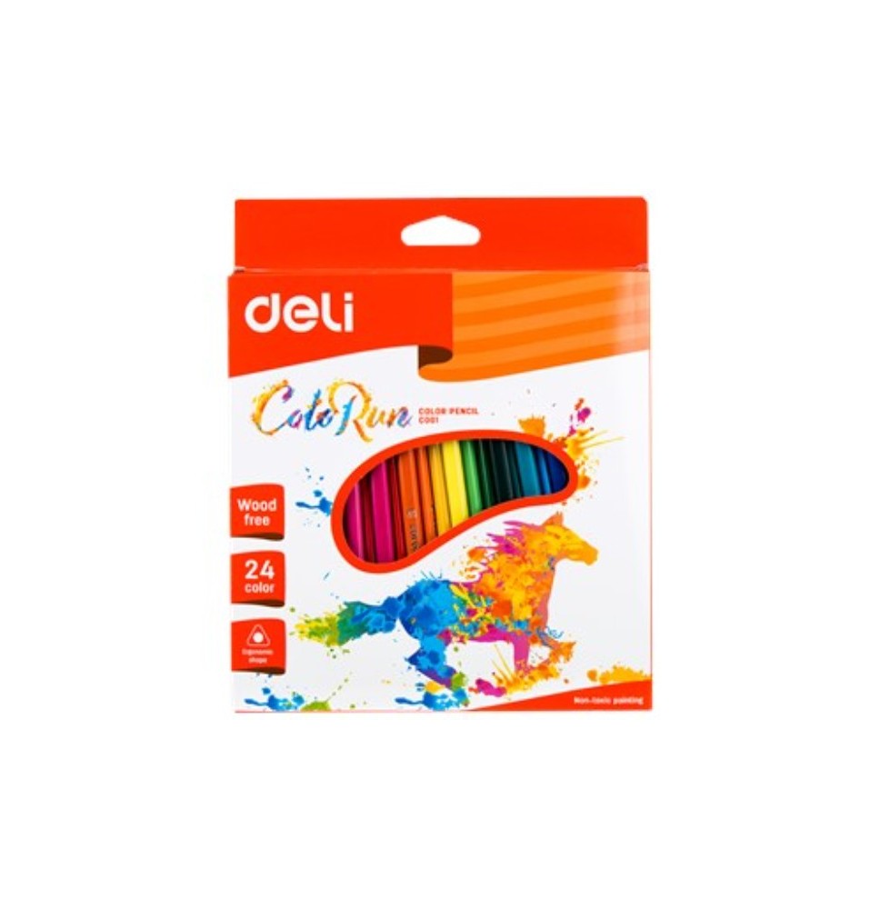 Deli Color Pencil 24Pcs 1PCK