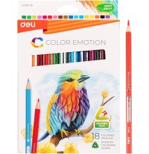 DELI EMOTION 18 COLOURED PENCILS NO: EC00210