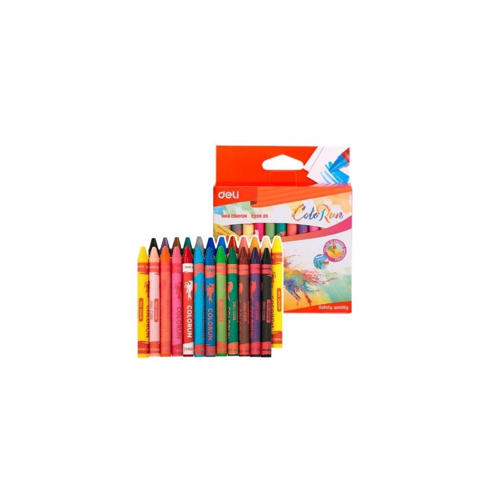 Deli Wax Crayons 24Pcs 1Pck