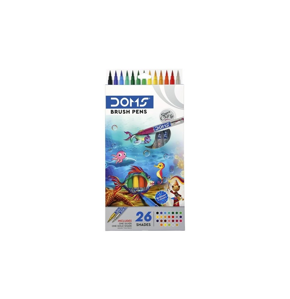 Doms Brush Pens 26Pcs 1 Pck