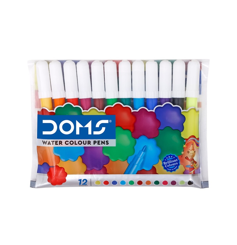 Doms 12 Water Color Pens 1 Pck