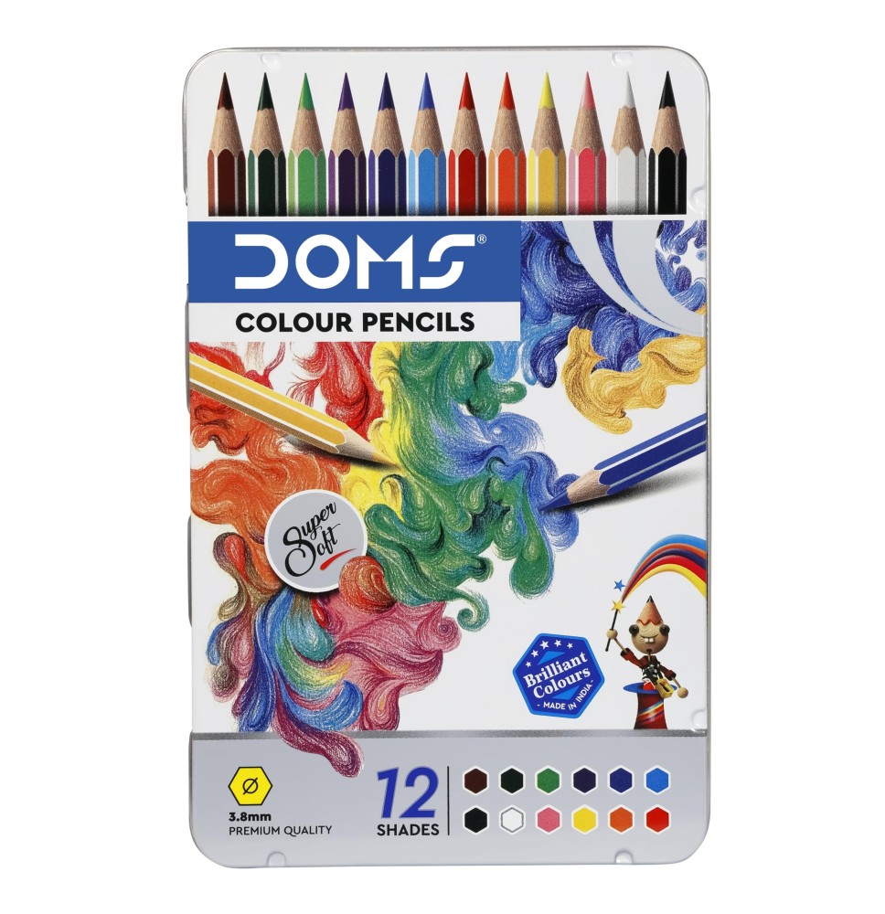 Doms Super Soft 12B/Color Pencils 1 Pck