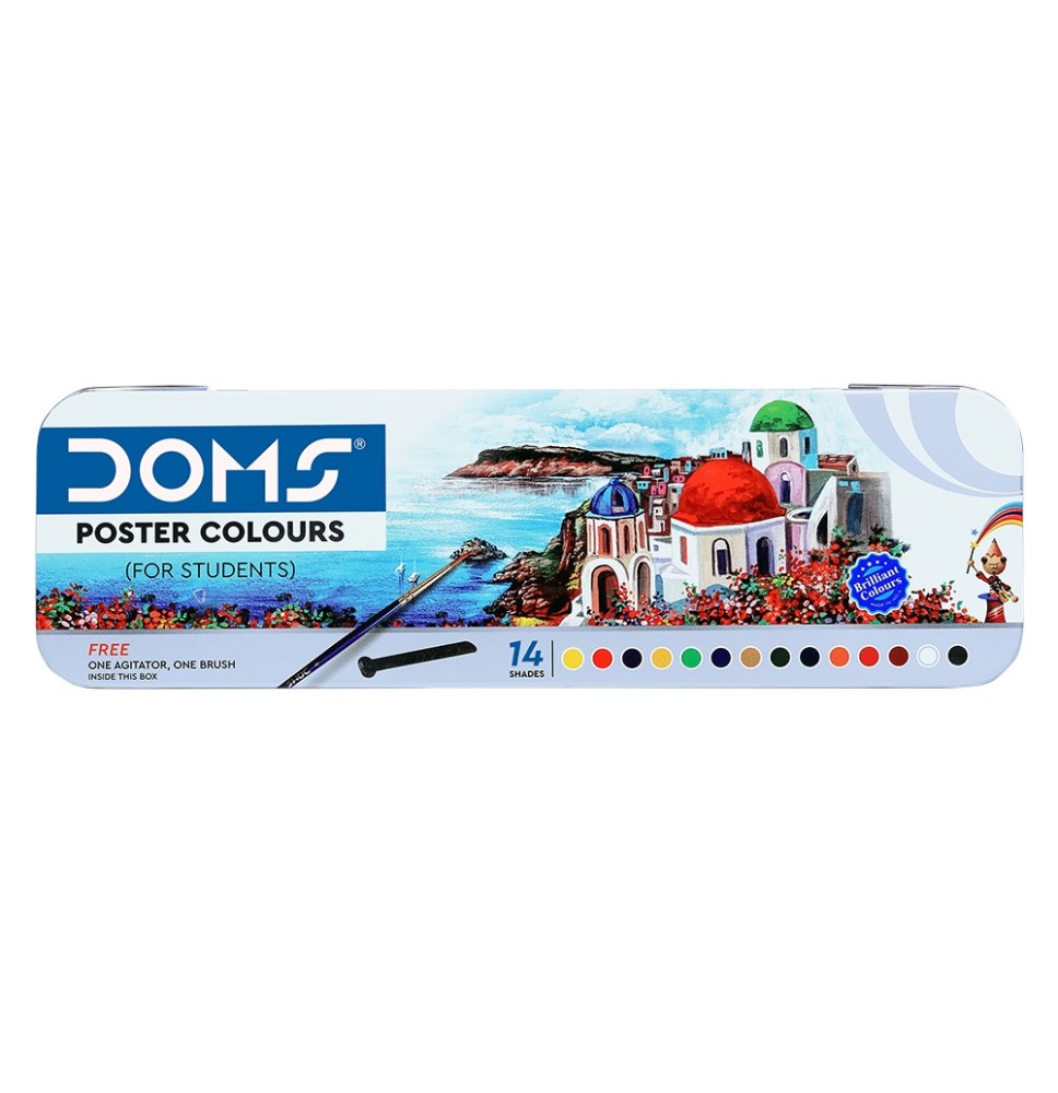 Doms Poster Colours 14Shades 1Box