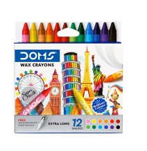 Doms Wax Crayons 12Pcs 1Pck