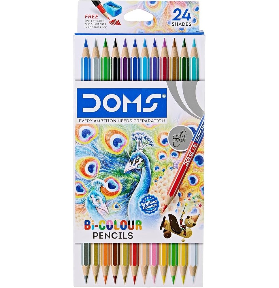 Doms Bi Colour Pencil 24Pck 1Pck