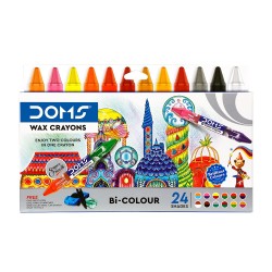 doms bi-colour wax crayons 24 shades