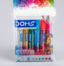 Doms Glitter Glue 10Ml 6Shades 1Pck