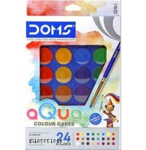 Doms Water Colour Cakes 23mm 24 Shades 1Pck