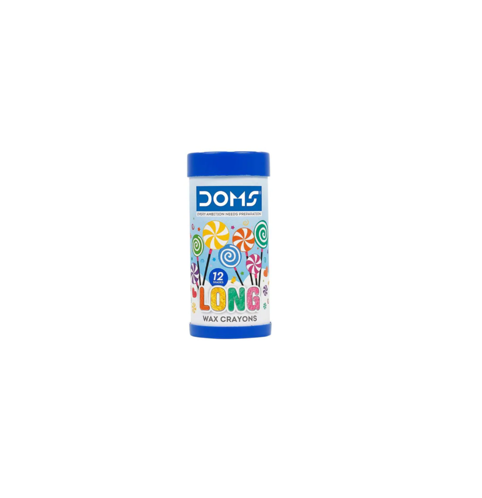 Doms Long Wax Crayons 12Pc 1Box