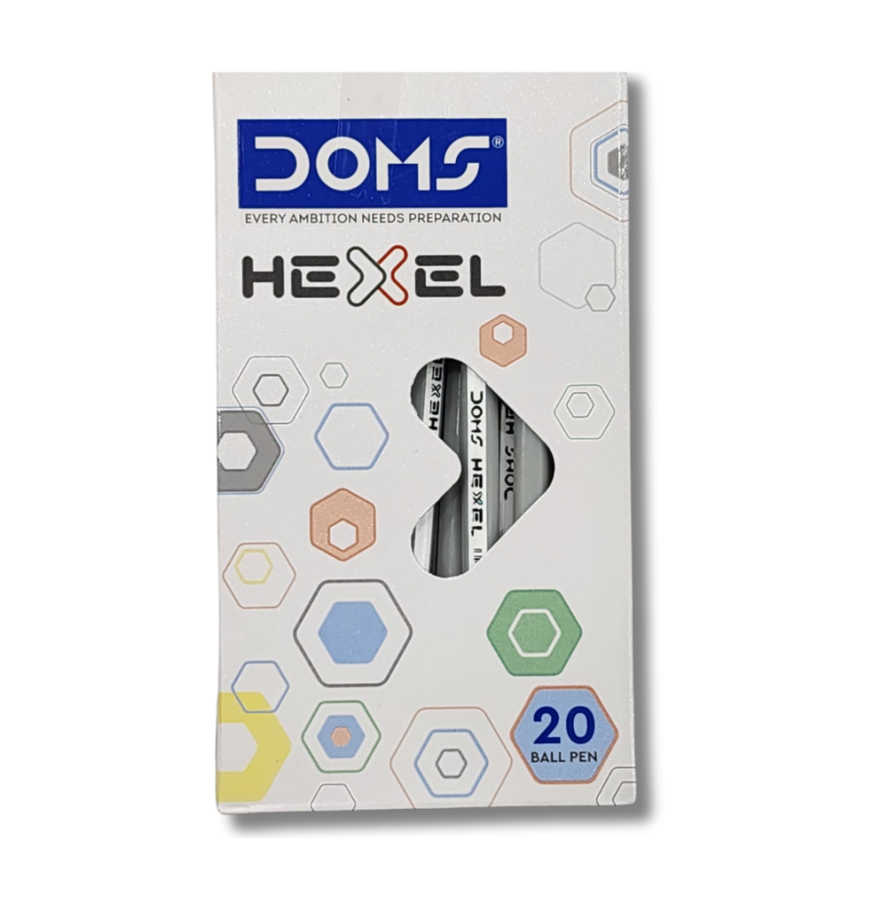 Doms Hexel Ball Pen 20 Pcs 1Pkt