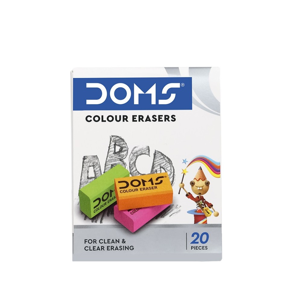 Doms Colour Eraser 20 Pcs