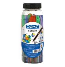 Doms Cuboid Ball Pen 25 Pcs 1 JAR