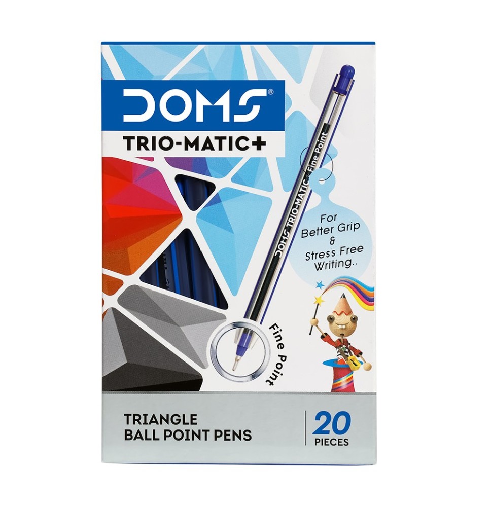 Doms Trio-Matic Ball Pen 20 Pcs 1 Pkt