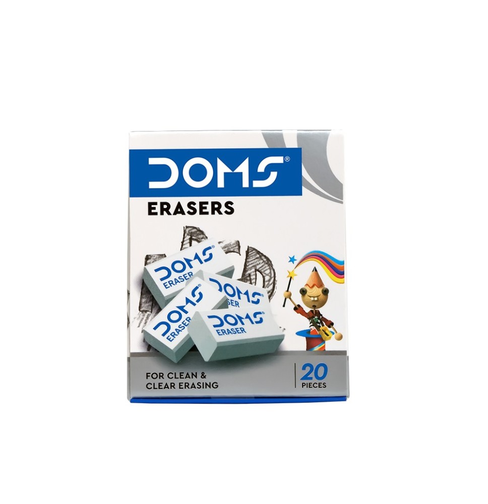 Doms White Eraser 20 Pcs