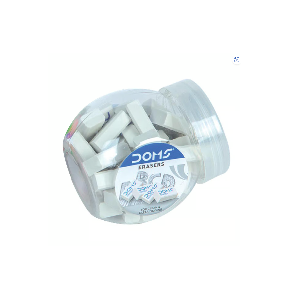 Doms White Erasers 30Pcs - 1Jar