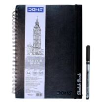 Doms A4 Hardbound Twin Wiro Sketch Book 64Sheet 1Pc