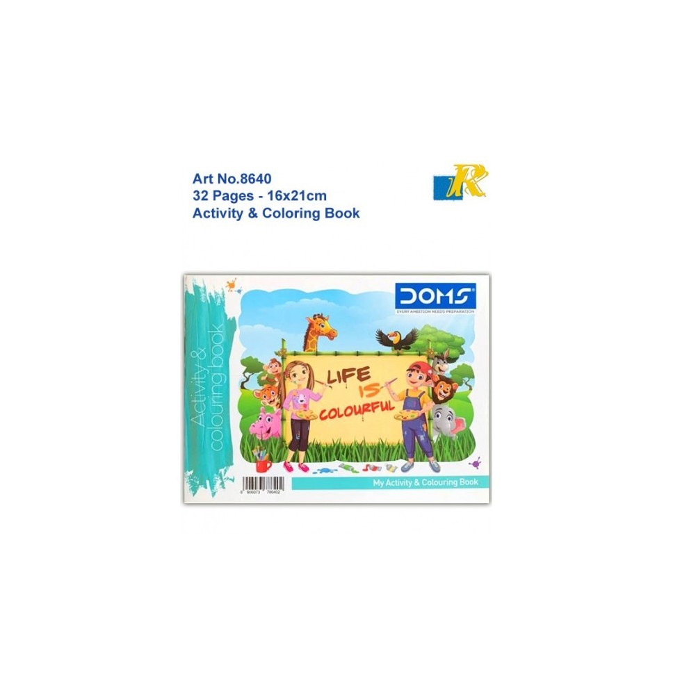 Doms Coloring  & Activity Book 16*21Cm 32Pages