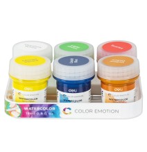 Deli Color Emotion Water Colors 6Pcs 15Ml 1Pck