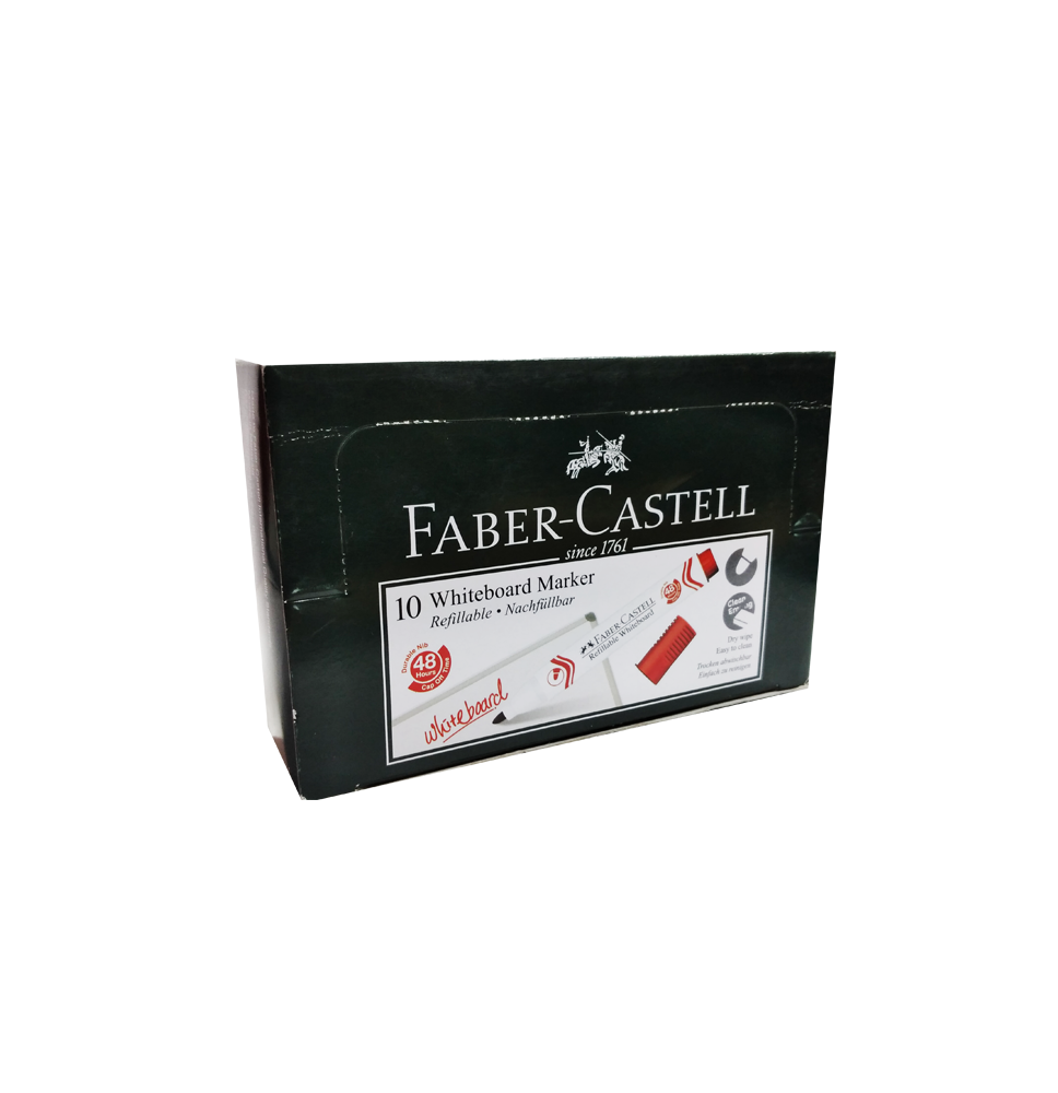 Faber-Castell W/B Marker Red 1Pck