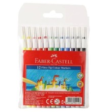 Faber-Castell Fiber-Tip 12 Color Markers 1Pck