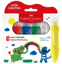 Faber Castell Jumbo Washable Squeeze Paint Brushes 6Pcs  1Pkt