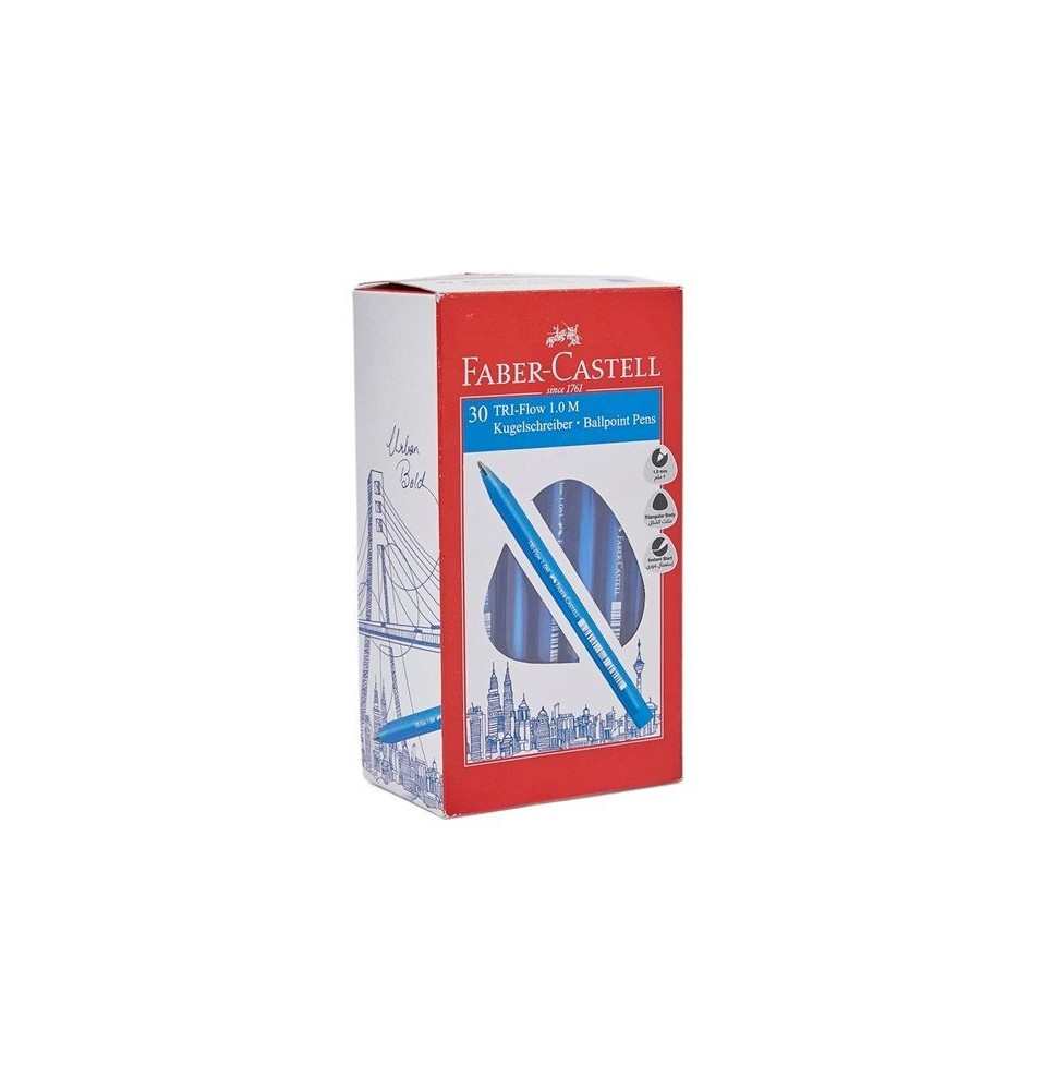 Faber Castell Blue Tri-Flow 1.0MM Ball Pen 1Pc