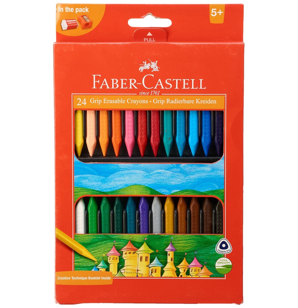 Faber-Castell Grip Crayon 24Pcs 1Pck