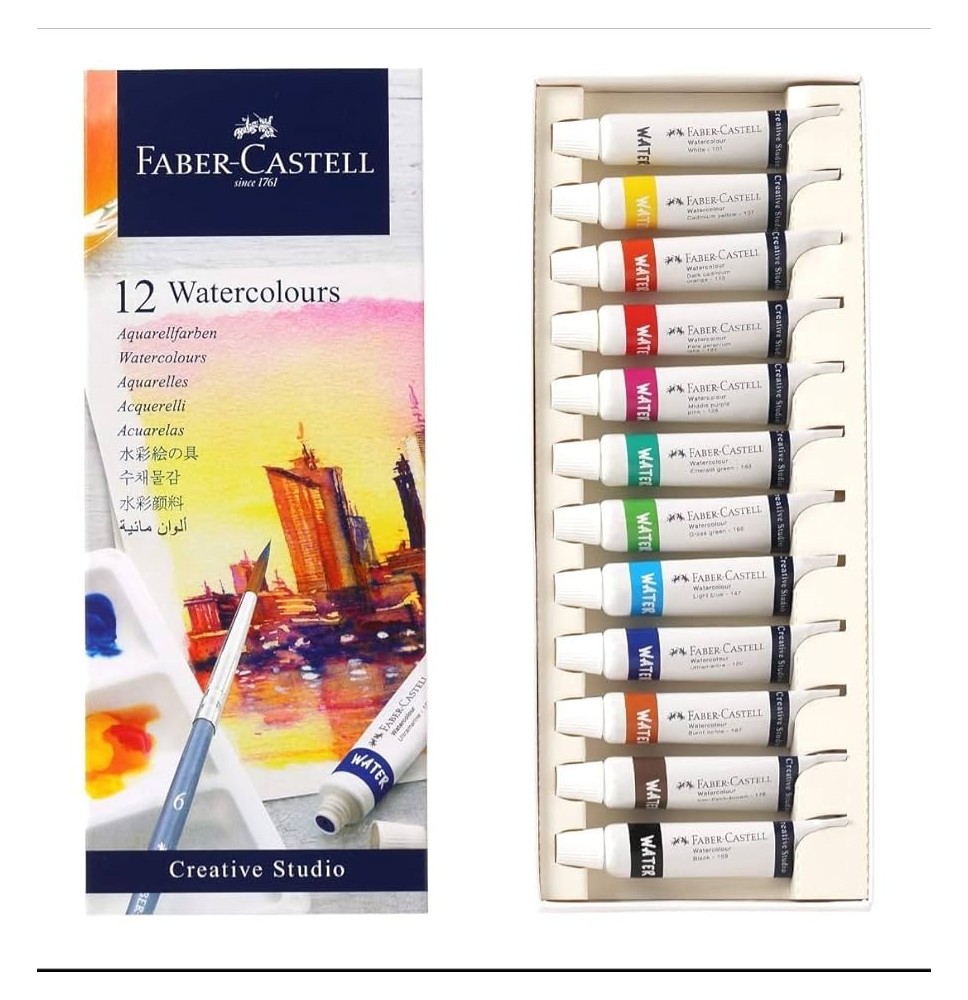 Faber-Casstell 12 Water Color  12x5Ml 1Pkt