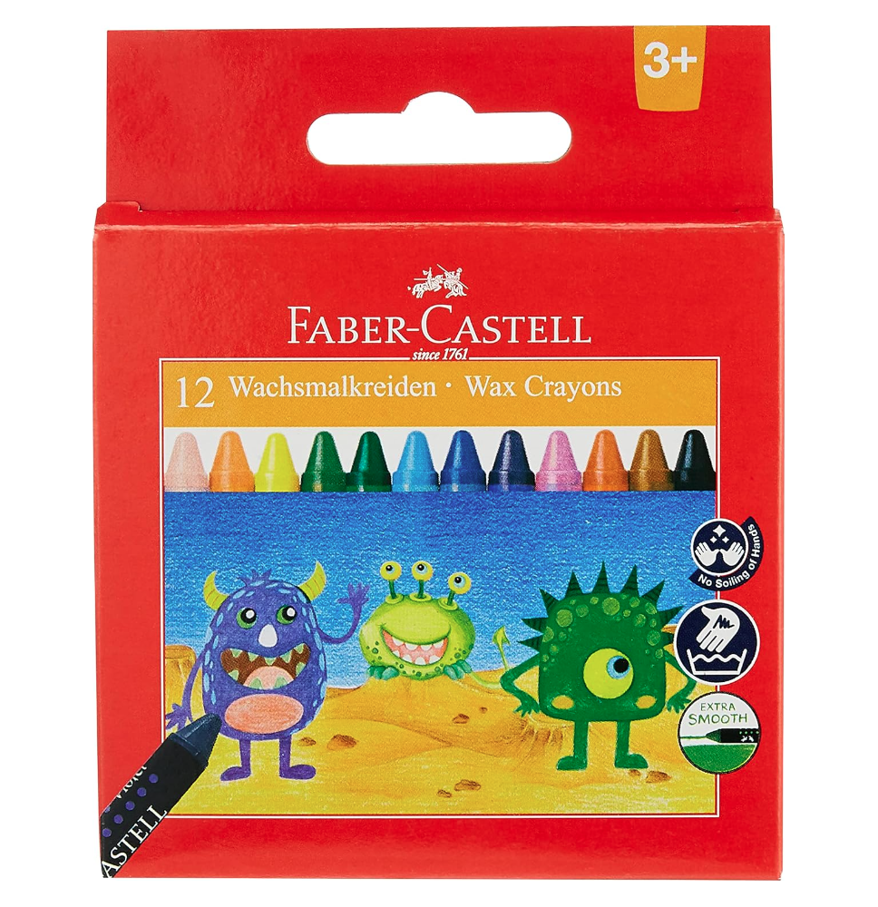 Faber-Castell Wax Crayons 12Pcs - 1Pck