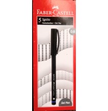 Faber-Castell Ignito Gel Pen Black  5Pcs 1Box