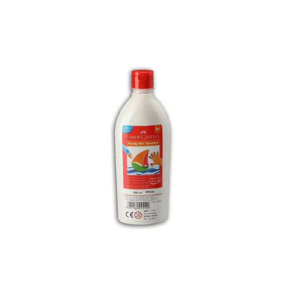 Faber-Castell Ready Mix Tempera White Color 500ml 1Pck