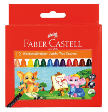 Faber-Castell Jumbo Wax Crayons 12Pcs - 1Pck