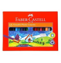 Faber-Castell Erasable Plastic Crayons 15Pc 1Pck