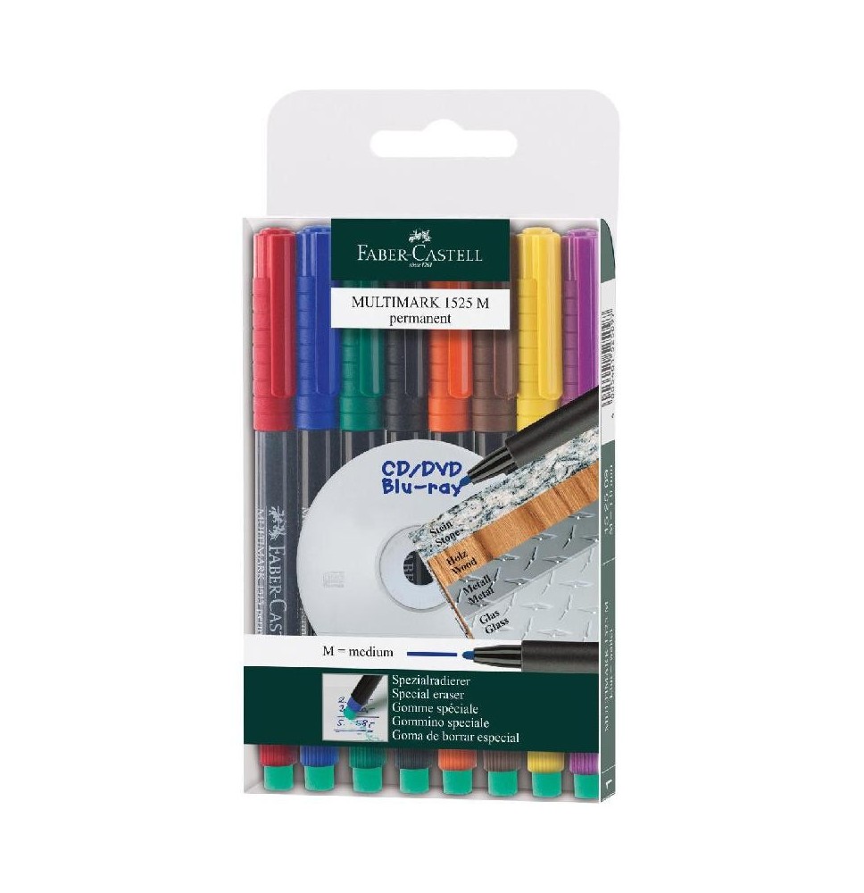 Faber-Castell MultiMark Permanent Marker 8pcs - 1Pck