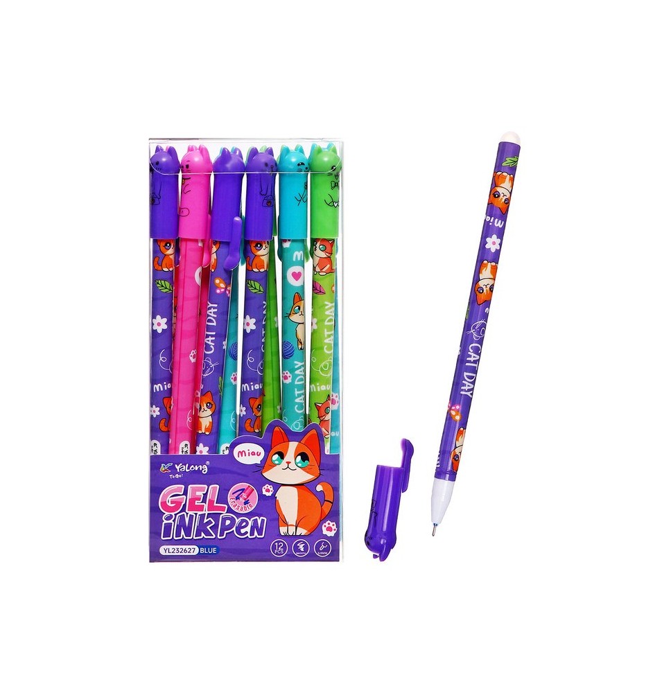 Yalong Erasable Gel Ink Pen 12Pc 1Pck