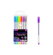 Yalong Glitter Gel Ink Pen 6Pc 1Pck