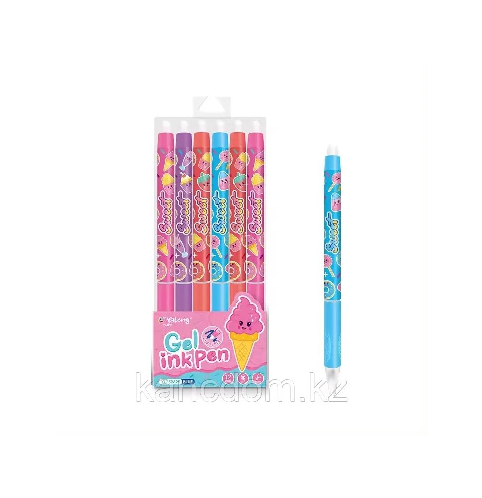 Yalong Erasable Gel Ink Pen 12Pc 1Pck