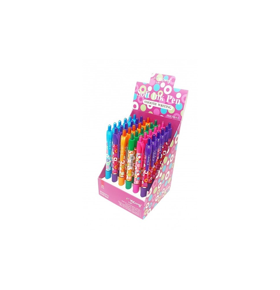 Yalong Soft Ink Pen 36Pc 1Pck