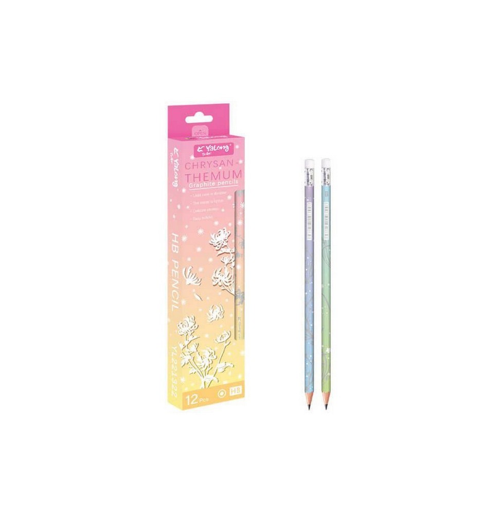 Yalong HB Pencil-Plum Blossom 12Pc 1Pck