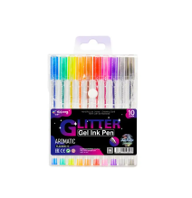 Yalong Glitter Gel Ink Pen 10Pc 1Pck