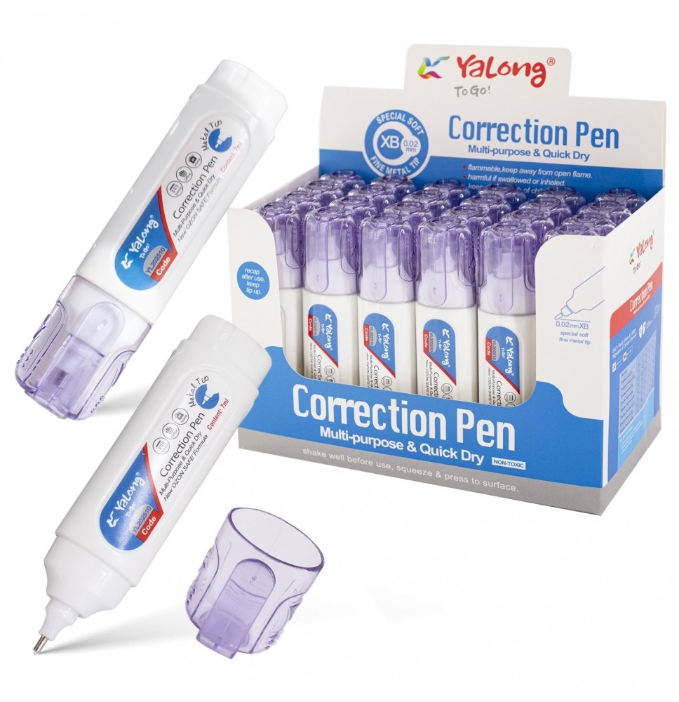 Yalong Correction Pen 7ML 24Pc 1Pck