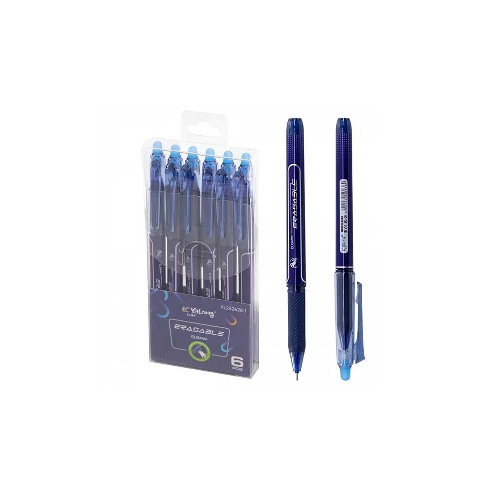 Yalong Erasable Pen 6Pcs 1Pck