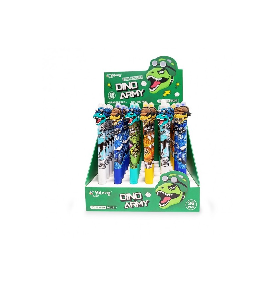 Yalong Erasable Gel Ink Pen-Dino Army  1Pcs