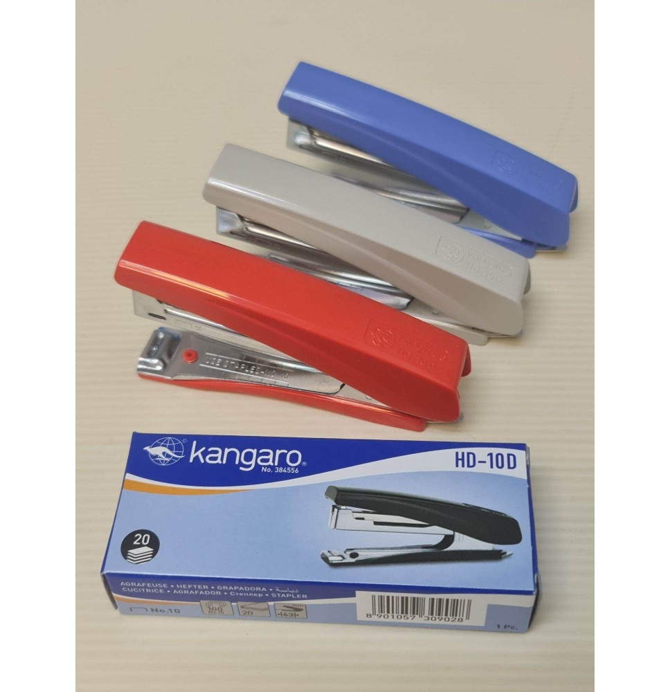 Kangaro Standard Stapler + Built-In Reload Indicator and Staple Remover